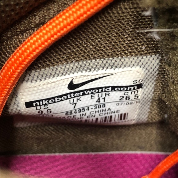 Nike Dunk Sky Hi SneakerBoot Dark Loden Olive Green Orange 684954-300 Womens 9.5 - Picture 5 of 8